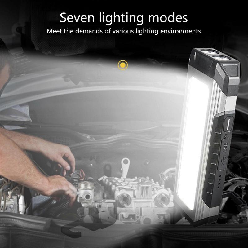 Portable Work Light LED Flashlight Camping Torch Light Outdoor Camping Emergency Lamp Magnetic Car Repair Light