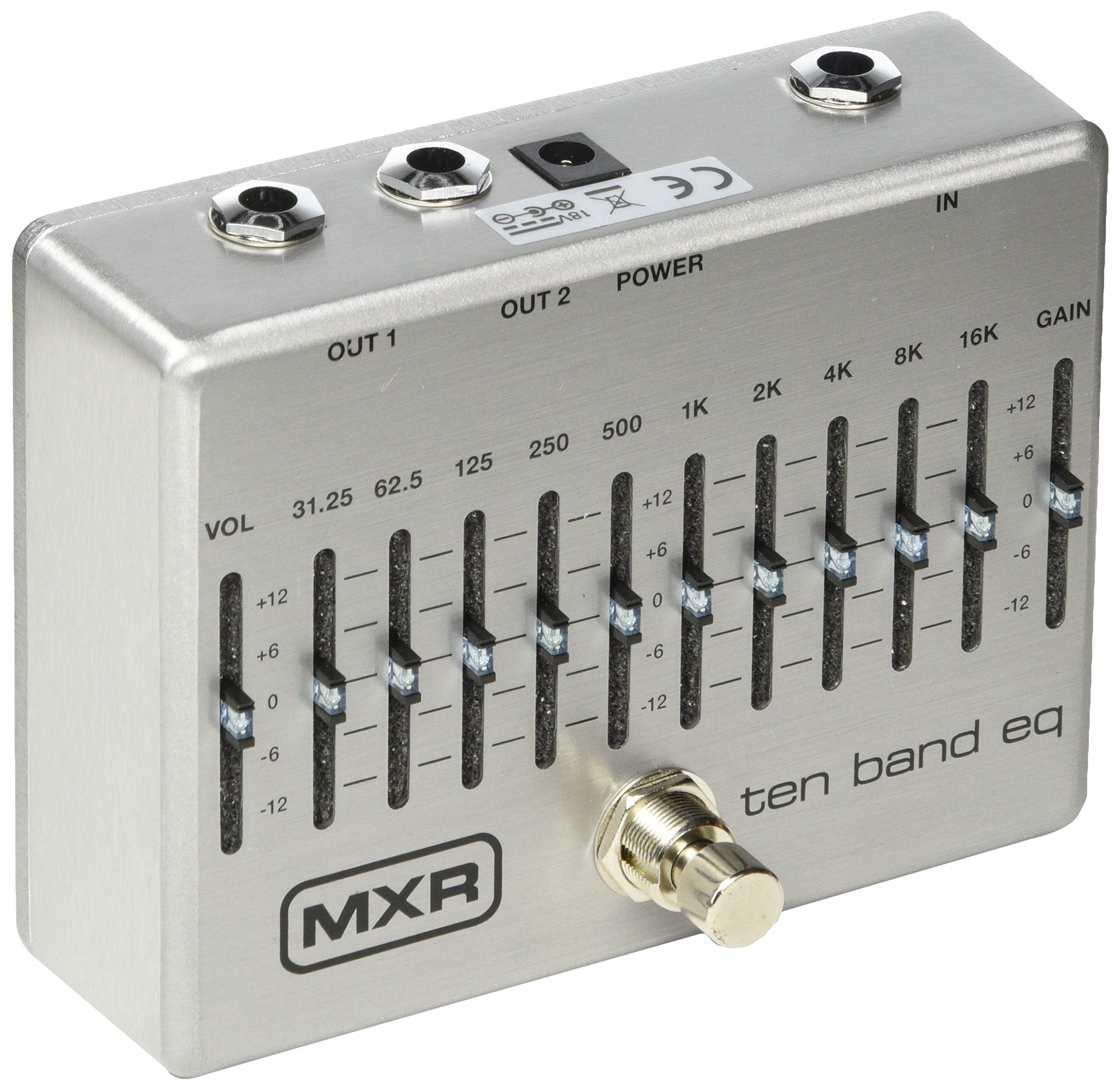 

MXR Effector M108S 10-полосный эквалайзер 10-полосный эквалайзер серебряный