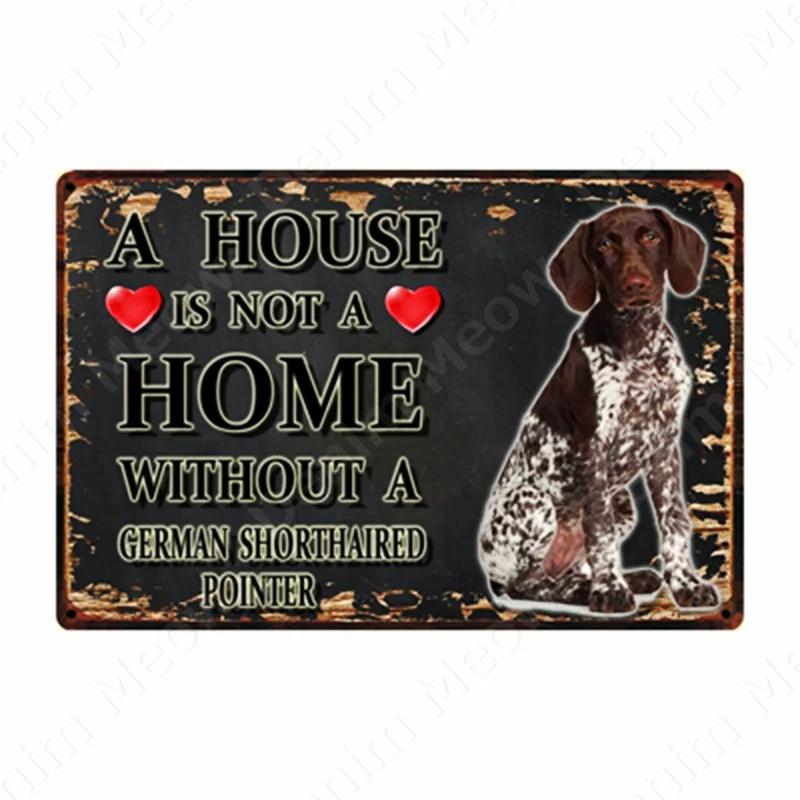 A House Is Not A Home Without A Dog Plaque, Vintage Metal Tin Signs, Bar, Cafe, Home Decor, Springer Spaniel, Wall Art Poster
