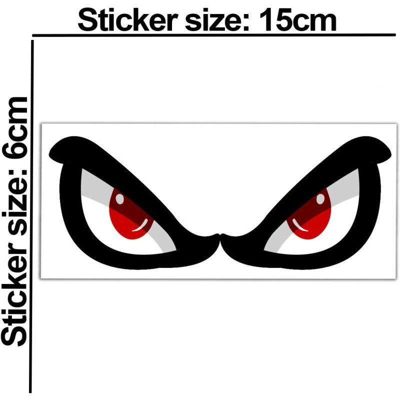 Car Rearview Mirror Reflective  Sticker 3d Shark  Eye  Pattern  Sticker Sticker For Automobile