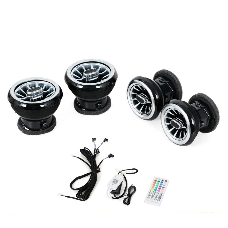 

4PCS LED Front Dashboard AC Air Condition Vent Outlet Turbo Interior Trim Car Accessories For BMW MINI COOPER R55 R56 R59 R60