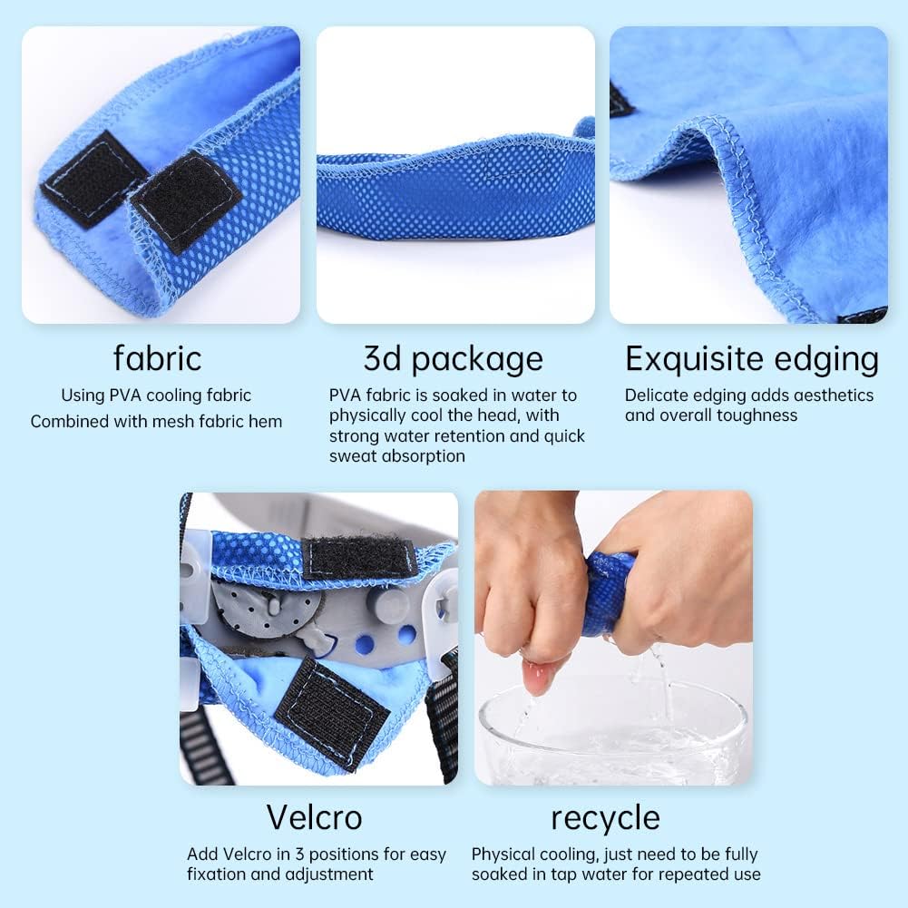 Hard Hat Sweatband, Washable Reusable Cooling Hard Hat Sweatband, Quick Dry & Moisture Wicking Sweat Band Liner for Hard Hats Fit Most Helmets, 3PCS