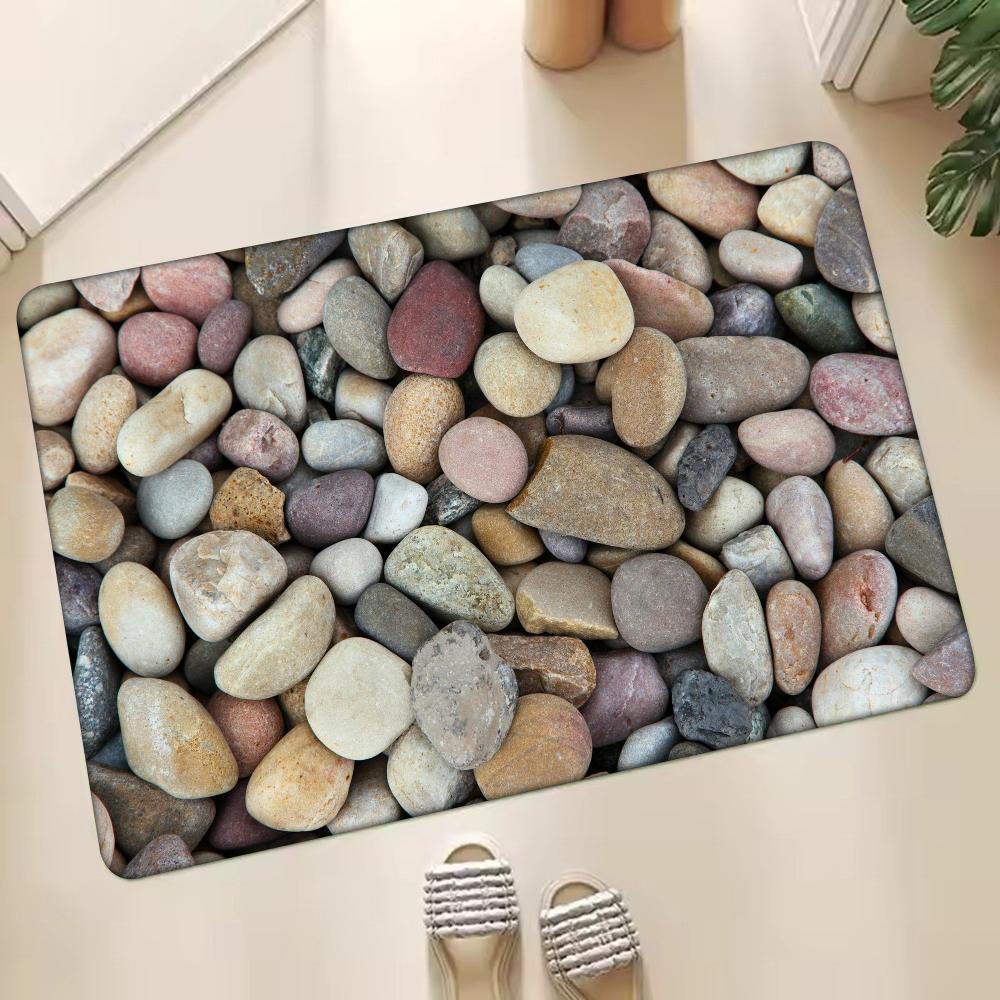 1 יחידה שטיח רצפה בדוגמת אבן לבית, חדר אמבטיה, שטיחים סופגים, שטיחים מונעי החלקה, ציוד לקישוט הבית