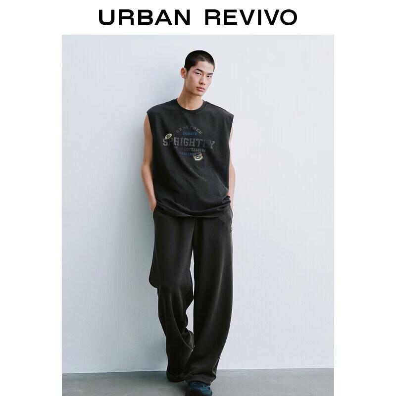 UR2026 Men s Washed Cotton Street Print Tank Top M