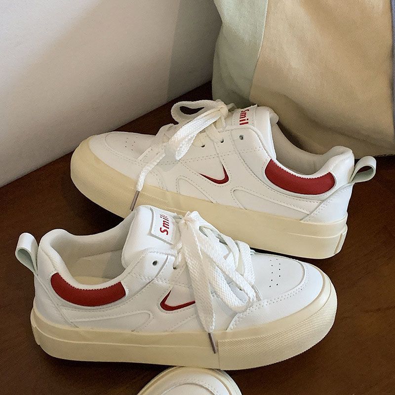 Women's shoes little white shoes women's 2025 spring and summer new leisure sports versatile heightening thick baseplate shoes women ins