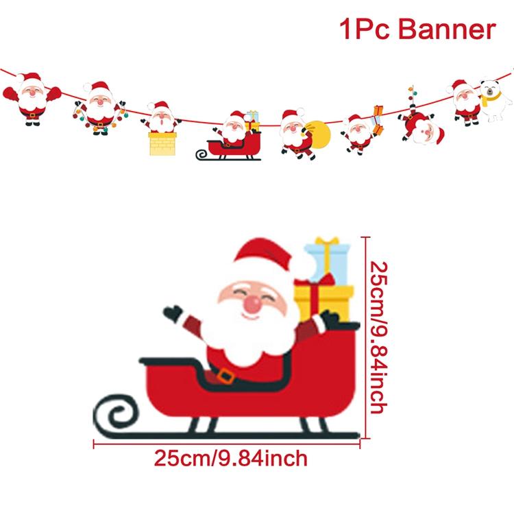 Christmas Banner 2025 Merry Christmas Decorations for Home Garland Santa Claus Navidad Natal Xmas Gift Noel Decor New Year 2025