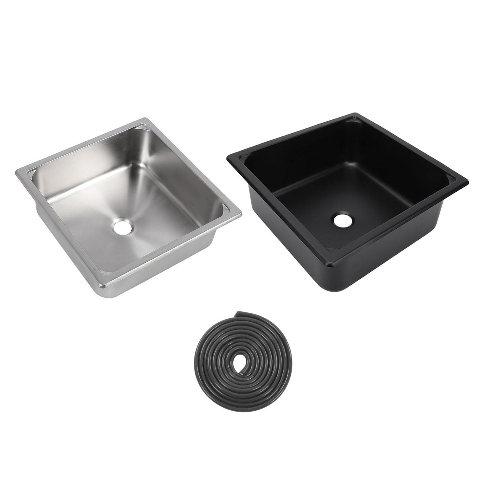 

Мойка для кухни с одной чашей 13,8 х 13,8 х 4,7 дюйма, квадратная, из нержавеющей стали, со сливным отверстием 40 мм Black Spraying Plastics