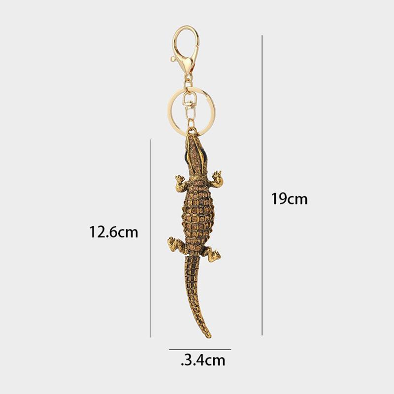 Kreatywny Metalowy Błyszczący Kluczyk Krokodyl Brelok do Kluczy Samochodowych Wisiorek do Plecaka Akcesoria Dekoracyjne Prezenty