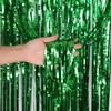 Metallic Tinsel Foil Fringe Curtains Photo Backdrop Glitter Streamers Foil Fringe Backdrop Curtain for Xmas Wedding Background