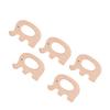 5pcs Wooden Teether Animal Baby Teething Toy DIY Natural Wood Teething Accessories (Elephant)