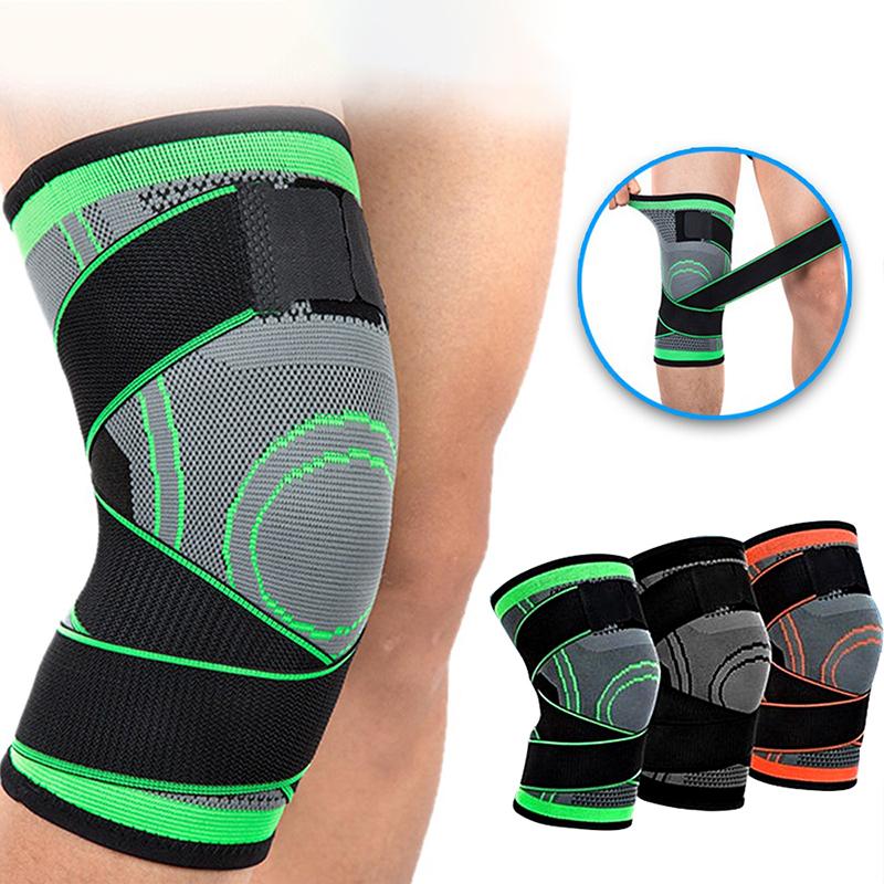 Nylon Adjustable Sports Knee Pads Knee Pain Relief Patella Stabilizer Brace Support for Hiking Soccer Basketball Running Sports