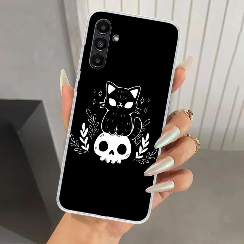 Witch And Cat Colorful Cute Phone Case for Samsung Galaxy A17 A16 A37 A26 A36 A57 A56 A15 A25 A35 A55 A14 A24 A34 A54 A13 A23 A3