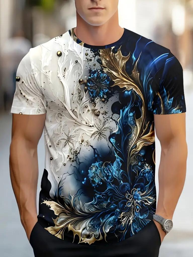 T-shirt Homme Tops d'Été T-shirts Graphiques Colorés T-shirt à Manches Courtes Col Rond Vêtements Streetwear Harajuku Vêtements Homme Imprimés 3D