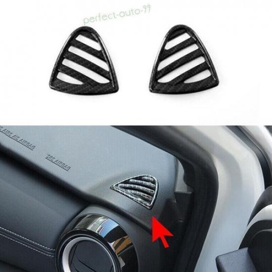 For Nissan Kicks 2018-2024 ABS Carbon Fiber Dash L&R AC Air Outlet Vent Cover 2x