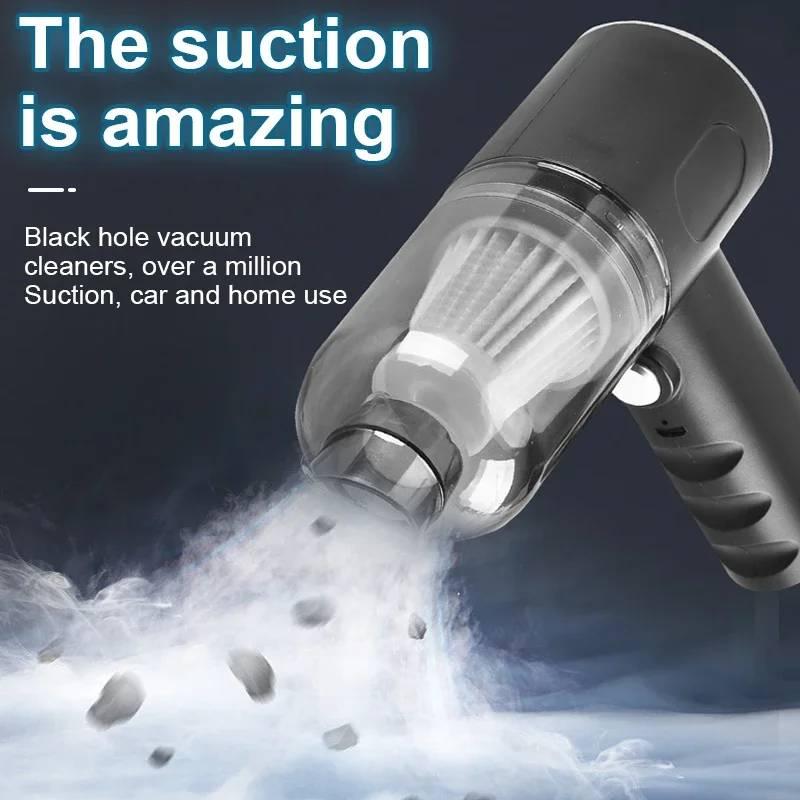 

Беспроводной пылесос 120 Вт Высокая мощность Черный Двойное использование Для дома и автомобиля Мощный портативный ручной пылесос чёрный