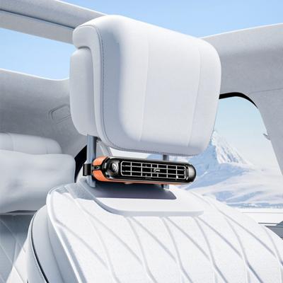 Car Fan USB Dual Turbo Mute 3-speed Rear Pillow Seat Bladeless Fan Non-Destructive Installation Seat Headrest Location Headrest