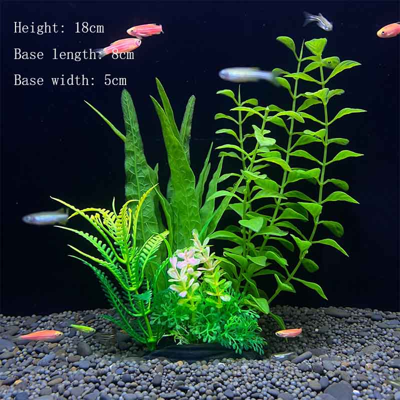 Künstliche Unterwasser-Pflanzen aus Kunststoff für Aquarien, Aquarien, gefälschte Sträucher, grünes Wasser, Gras, Betrachtungssimulation, Dekoration