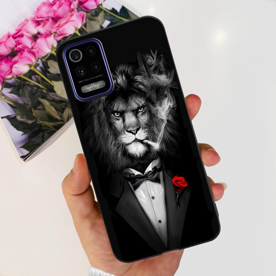 For LG K52 K42 K62 2020 Phone Case Back Cover Black Matte Soft TPU Silicone Bumper Shell For LG Q52 Q62 LGK52 K 62 Butterfly Bag