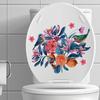 DIY Flowers Toilet Seat Beautiful Durable Wide Application Novelty Creative Sticker