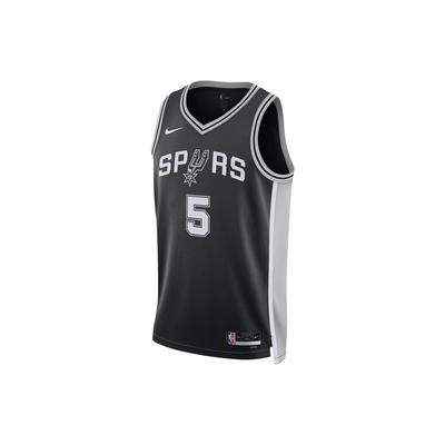 NBA Dejounte Murray Spurs #5 Edición Limitada Camiseta Swingman Hombre Chaleco de Baloncesto Negro DN2022-010