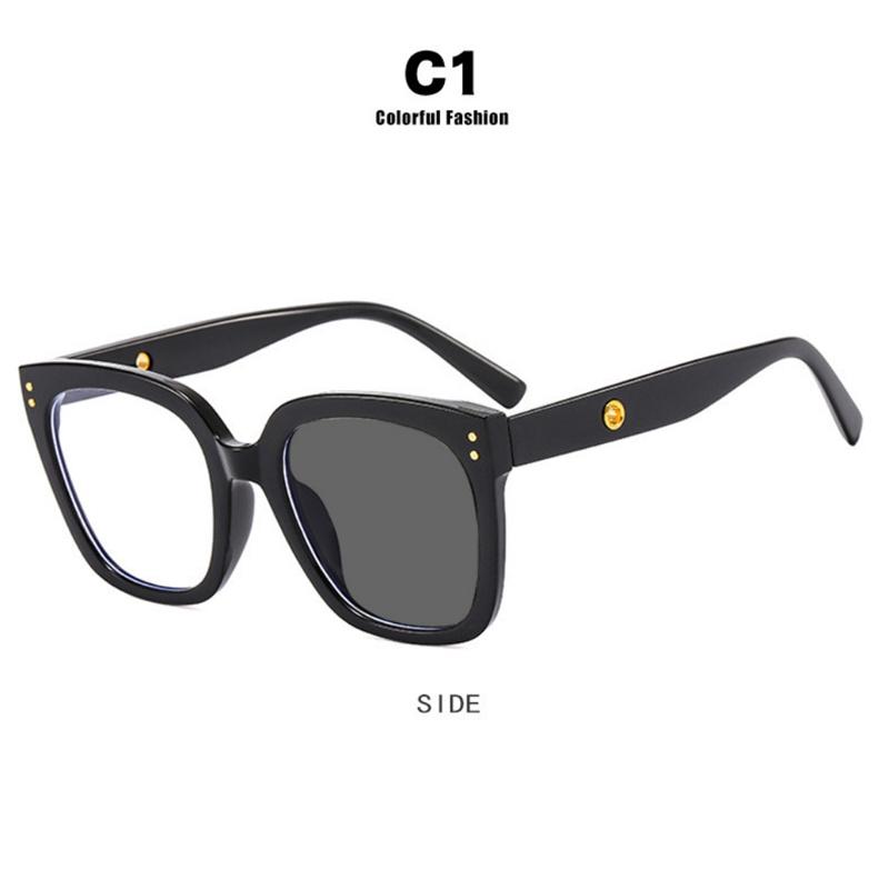 New Brand Fashion Oversize Square Glasses Women Frame Photochromic Anti Blue Light Computer Reading Eyeglass