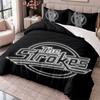 The Strokes 3Pcs Bedding Set Duvet Cover With Two Pillowcases For Bedroom Home Decoration
