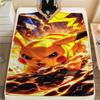 Pikachu Soft Cozy Printed Flannel Blanket for Bedrooms Sofas Chairs Picnic.-TING
