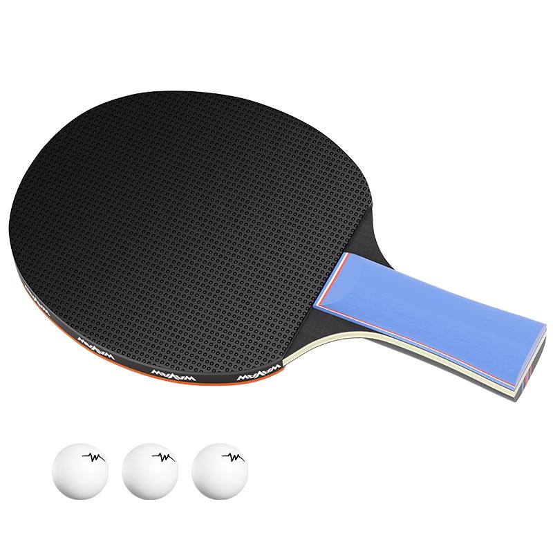 WAVAW Professional Grade Table Tennis Racquet Model 329 Single Double Long Handle 5-Ply Wooden Handle Beginners Primary School красный