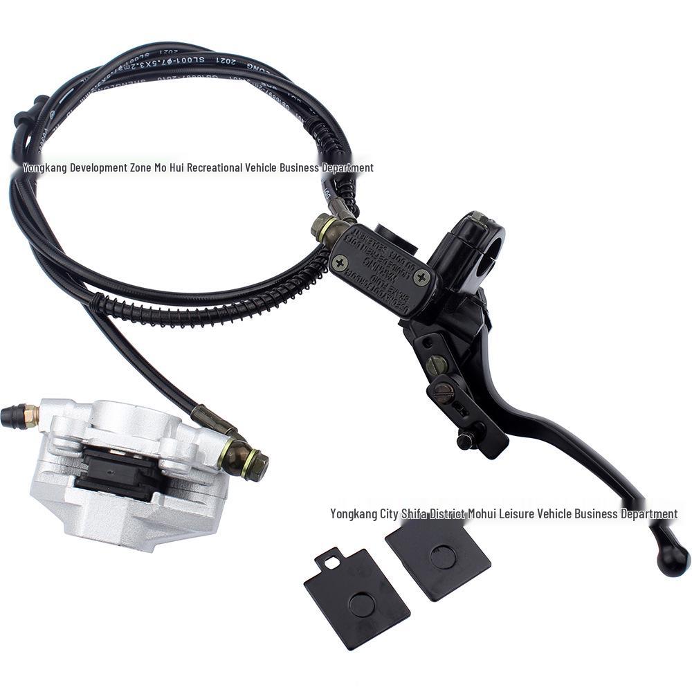 ATV Beach Buggy Hand Rear Brake Master Cylinder & Caliper Assembly with Pads for GY6 125-250CC