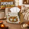 1pc Autumn Tissue Box Holder with Rustic Fall Meadow Design-Pumpkin Sunflower Butterfly,Durable Polyester,Ideal for Kitchen,Living Room,Bedroom,Bathro