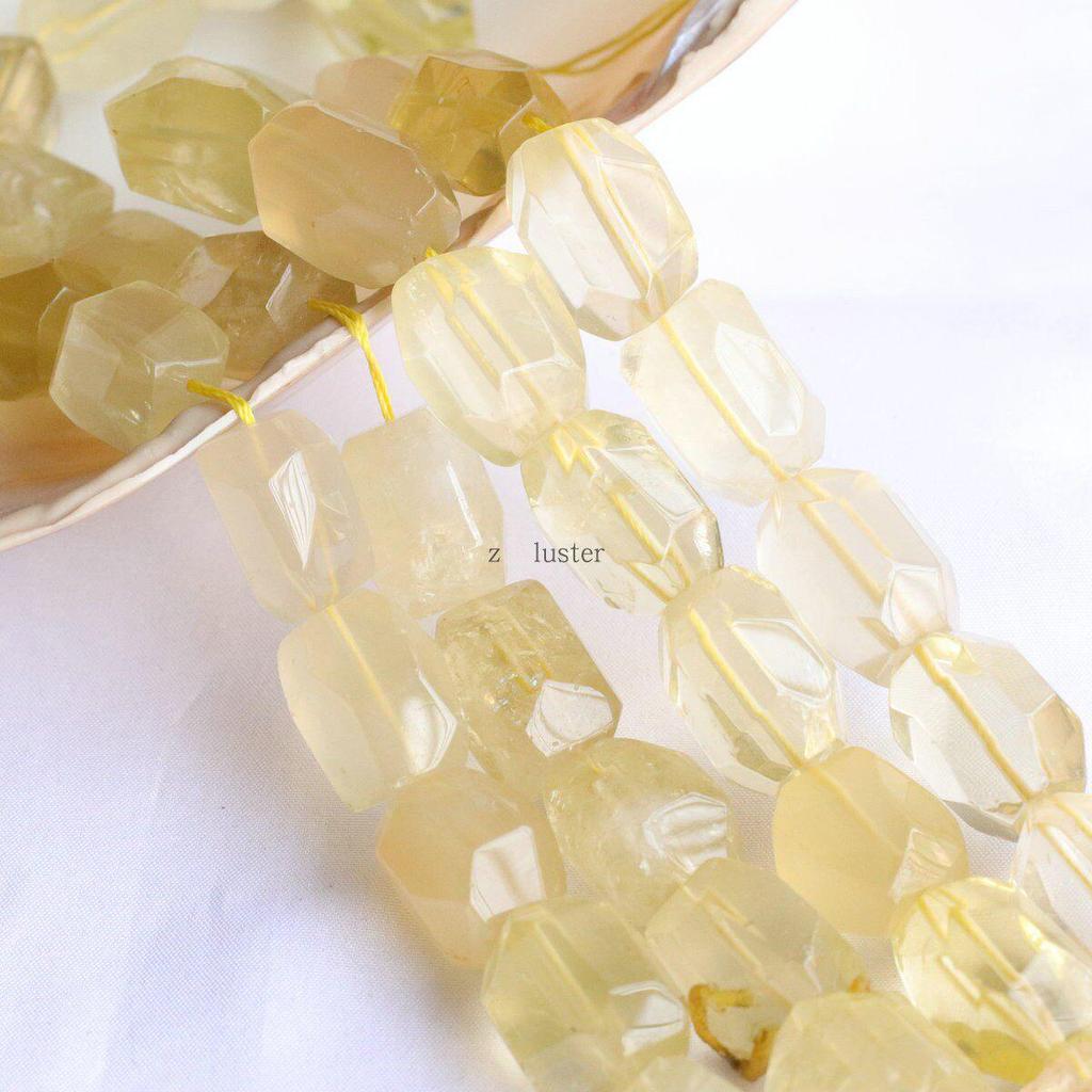 Imported Raw Tourmaline, Amethyst, and White Crystal Faceted Beads for DIY Bracelet Accessories