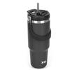 SKIASE Tumbler Straw 900ml Water Bottle Large Capacity Vacuum Insulated Heat Retention Cold Stainless Steel Wide Mouth Direct Drinking Lid Outdoor