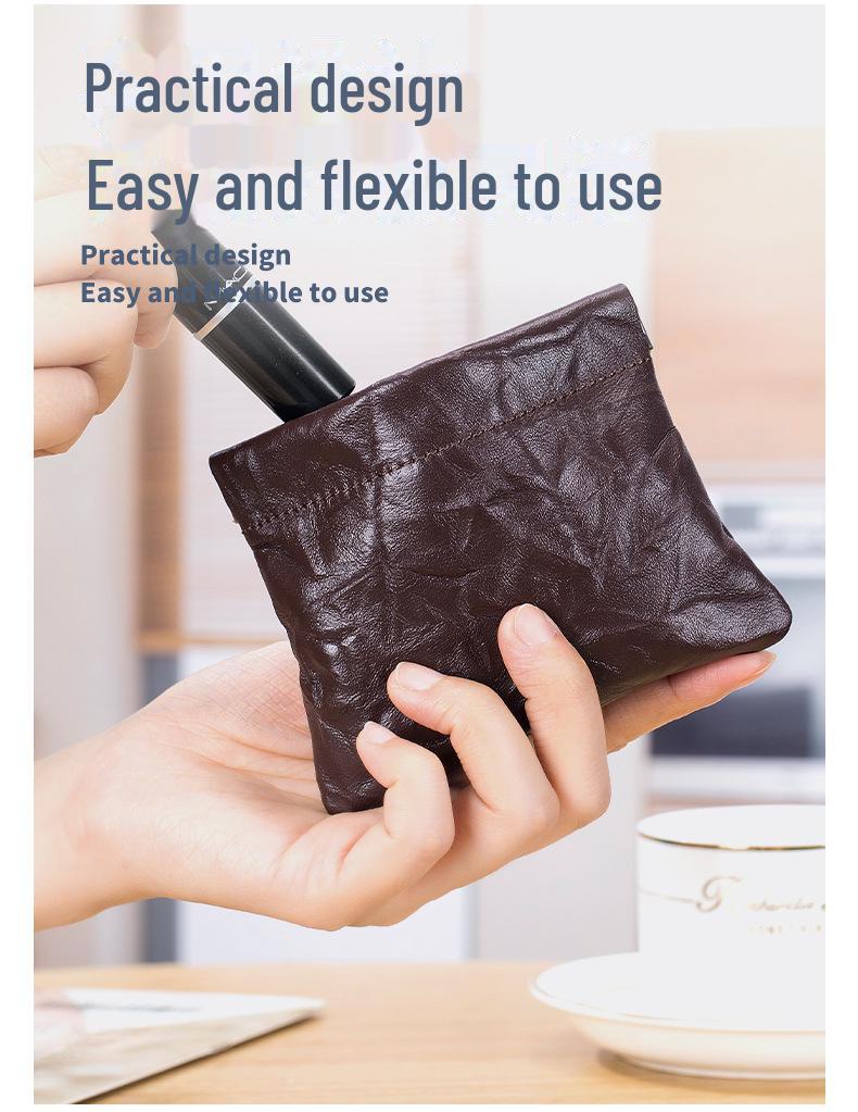 Exquisite Spring Clip Mini Storage Bag for Earphones, Lipstick, and Coins