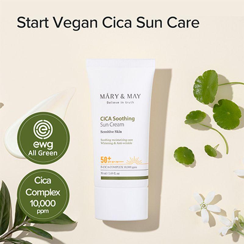 [Mary&May] CICA Soothing Sun Cream SPF50+ PA++++ 50ml