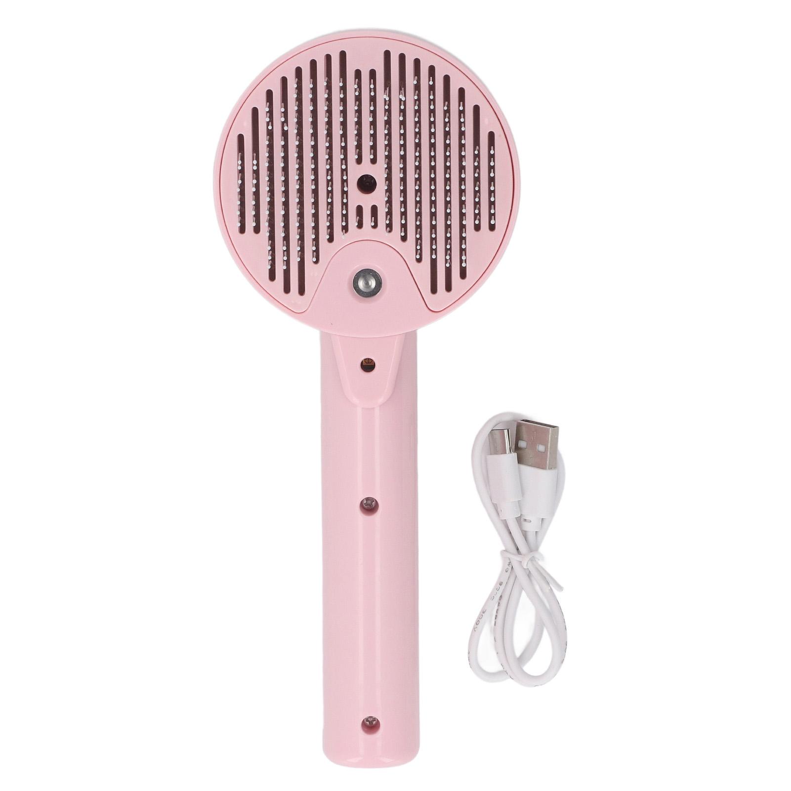 

Спрей-щетка для кошек для линьки Мягкие зубчики щетки Нежная к коже Кнопка высвобождения Расческа для удаления шерсти для розовый