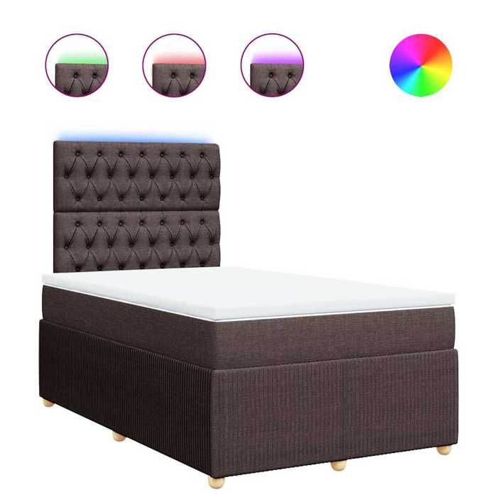 Maison Exclusive - Sommier à lattes de lit avec matelas Marron foncé 120x200 cm
