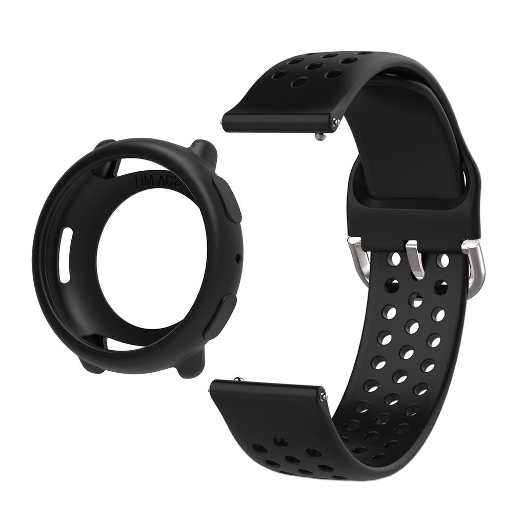 Silikon Schutzhülle+Armbandabdeckung Hülle Für Huami Amazfit Active2 Smart Ersatz Zubehör Rahmen Hüllen Bildschirmschutzhülle