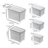 1.15L/2L/3L/4.5L/6.2L Fridge Storage Box Large Capacity Solid Construction Plastic All Purpose Easy Snap Lock Airtight Food Container for Home