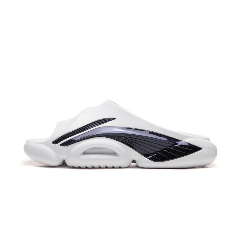 LiNing BADFIVE SLIDE men s slide sandals white black thick elevated sole slip resistant breathable lightweight ABTW001-3 45