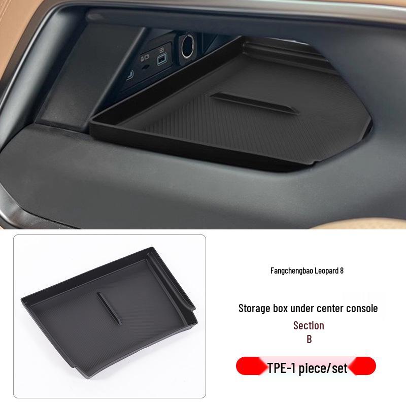 Enhanced Storage Box Accessory for Equation Leopard 8 Armrest Compartment