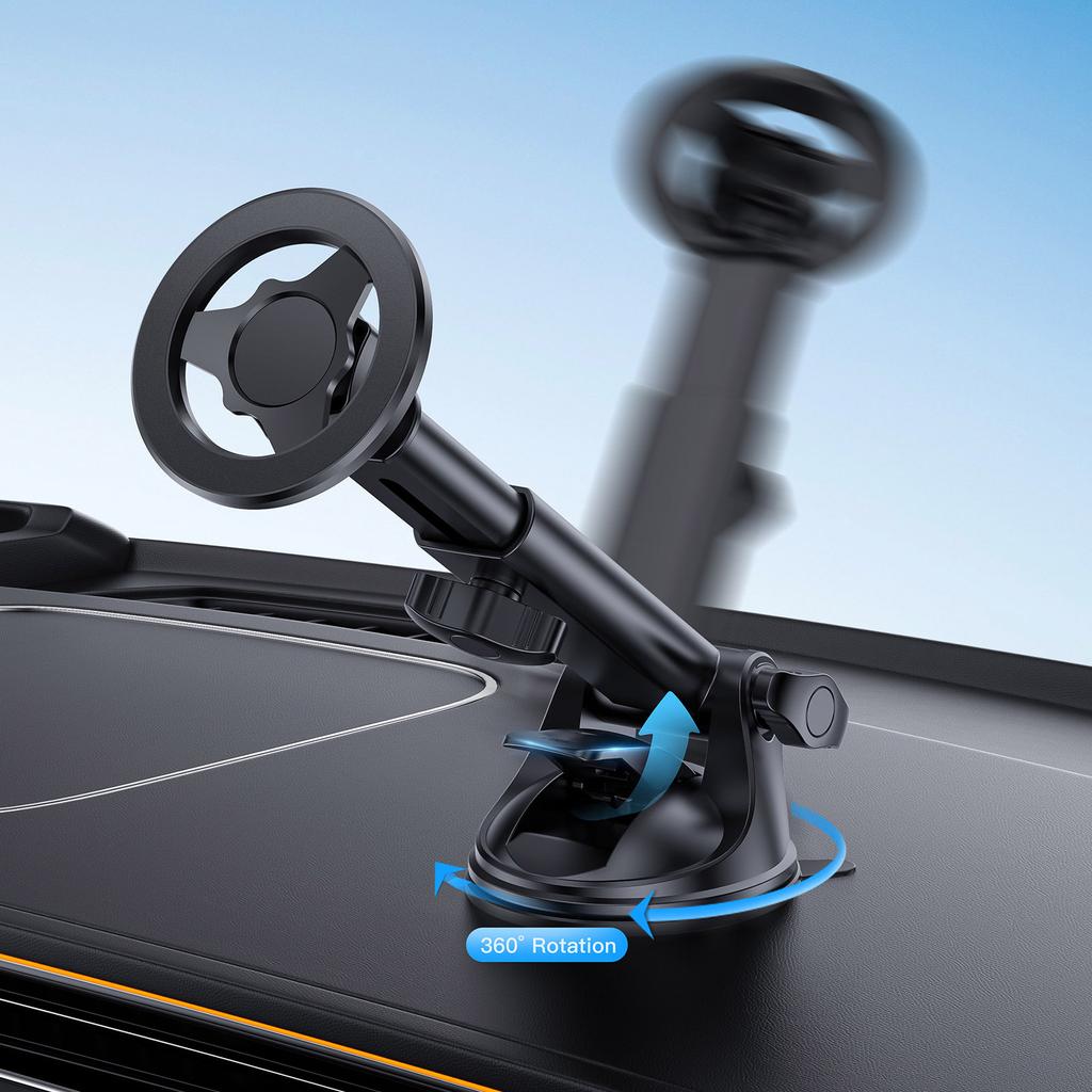 Car Phone Holder Suction Cup Telescopic Rod 360 Degree Rotation Adhesive High-end Car Navigation Bracket