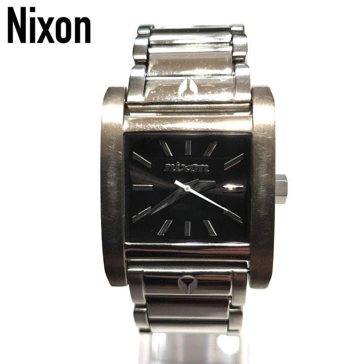 Used Nixon y2k black/silver men s square watch
