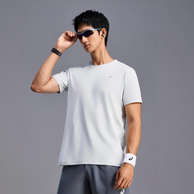 Asics Summer Moisture-Wicking Quick-Dry Breathable Reflective Sports Short Sleeve T-Shirt Men Tops 2031F705-020