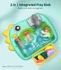 Toddler Sink Toy Play Sink with Running Water Automatic Water Cycle System Kitchen Kid Pretend Role Play Dinosaur Dishwasher Toy