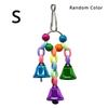 Bird Bells Toy Hanging Cage Bell with Sweet Sound Colorful Wood Beads Bells for Lovebirds African Greys Cockatoo Parakeet Toy