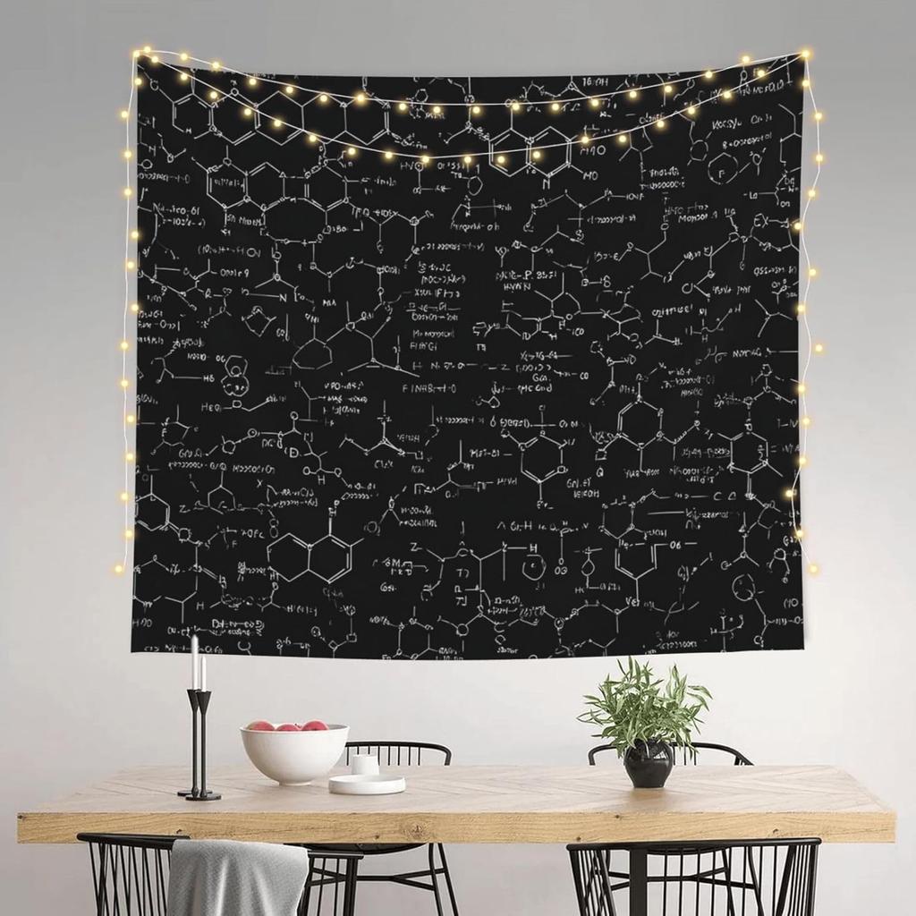 Wall Hanging For Living Room Science Chemistry Illustration Tapestrys Home Decor Soft Aesthetic Tapestries Hanging Decor Blanket