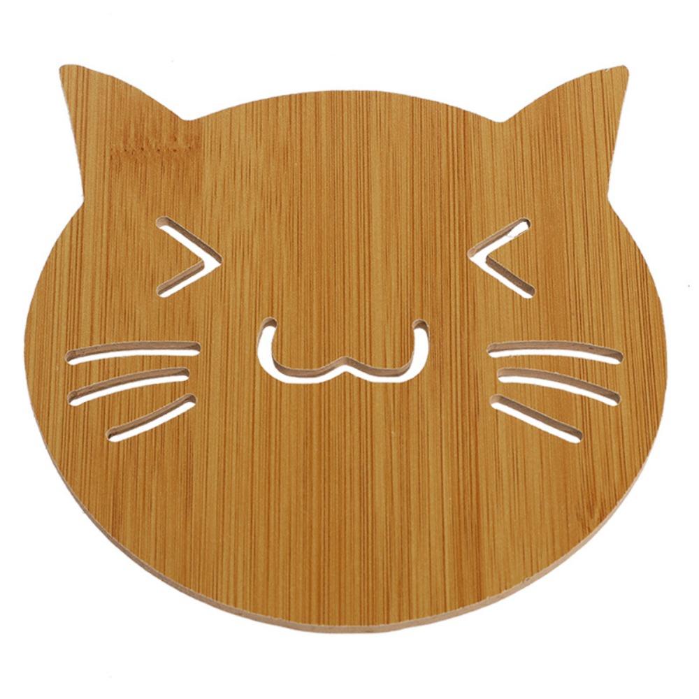Creative Wooden Insulated Coaster Thicken Non-slip Cup Mat Multifuntional Portable Table Mat Home Decoration