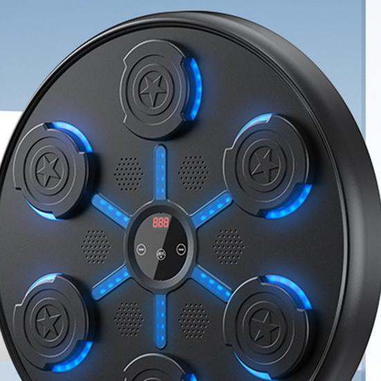 Smart Music Boxing Target Bluetooth-Compatible 5.0 Wall-Mounted Punching Machine with LED Display 9 Modes Boxing Mount