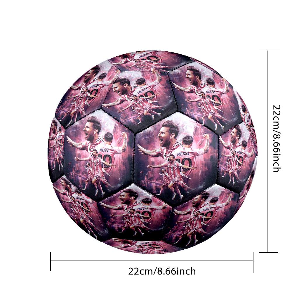 1pc Messi Celebration Soccer Ball Size 5, Suitable for Practice Matches/tournament Training for Sports, Lightweight and Durable. C70111