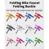 RECEVE Folding Bike C Buckle Knob Hinge Clamp Bicycle Titanium Alloy Handle Hinge Clamp Kit Folding Buckle Fixed For Brompton
